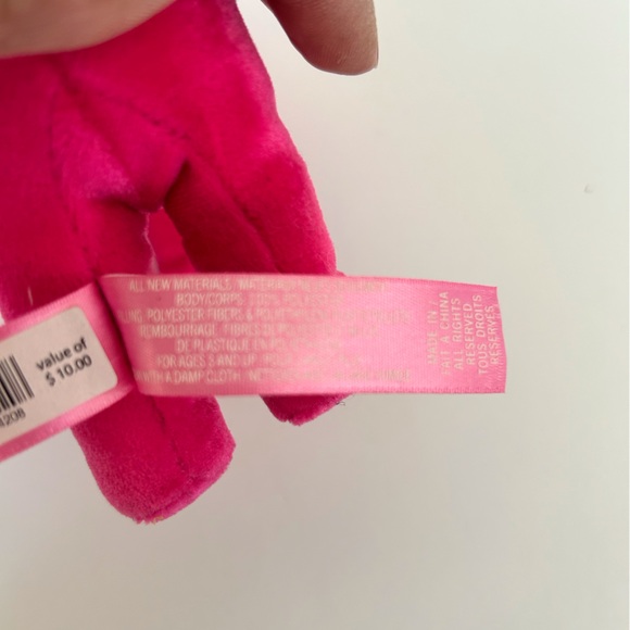 PINK VICTORIAS SECRET PLUSH VELVET PINK DOG NWT - Picture 8 of 14